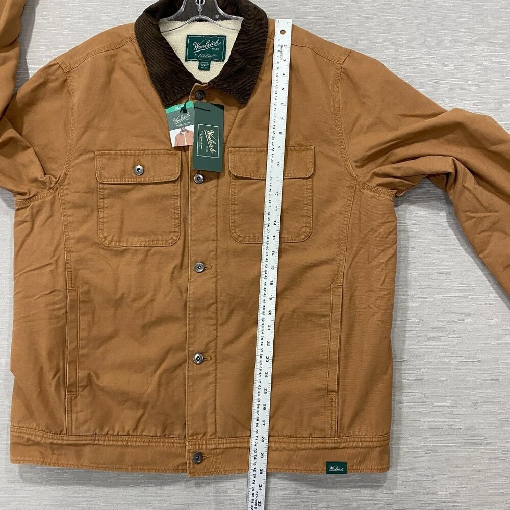 Woolrich Brown Corduroy Collar Sherpa-Lined Bomber Jacket - Picture 12 of 16